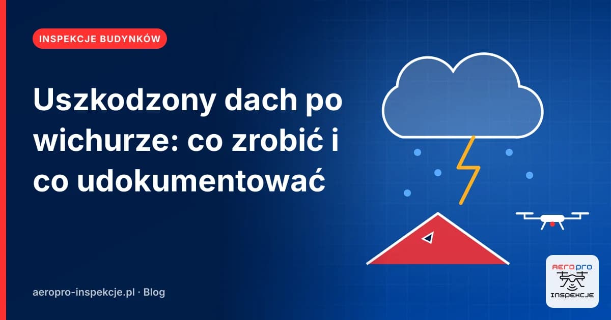 Uszkodzony dach po wichurze: co zrobić i co udokumentować